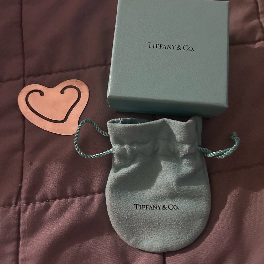 Tiffany & Co. Sterling Bookmark with Blue Box and Pouch